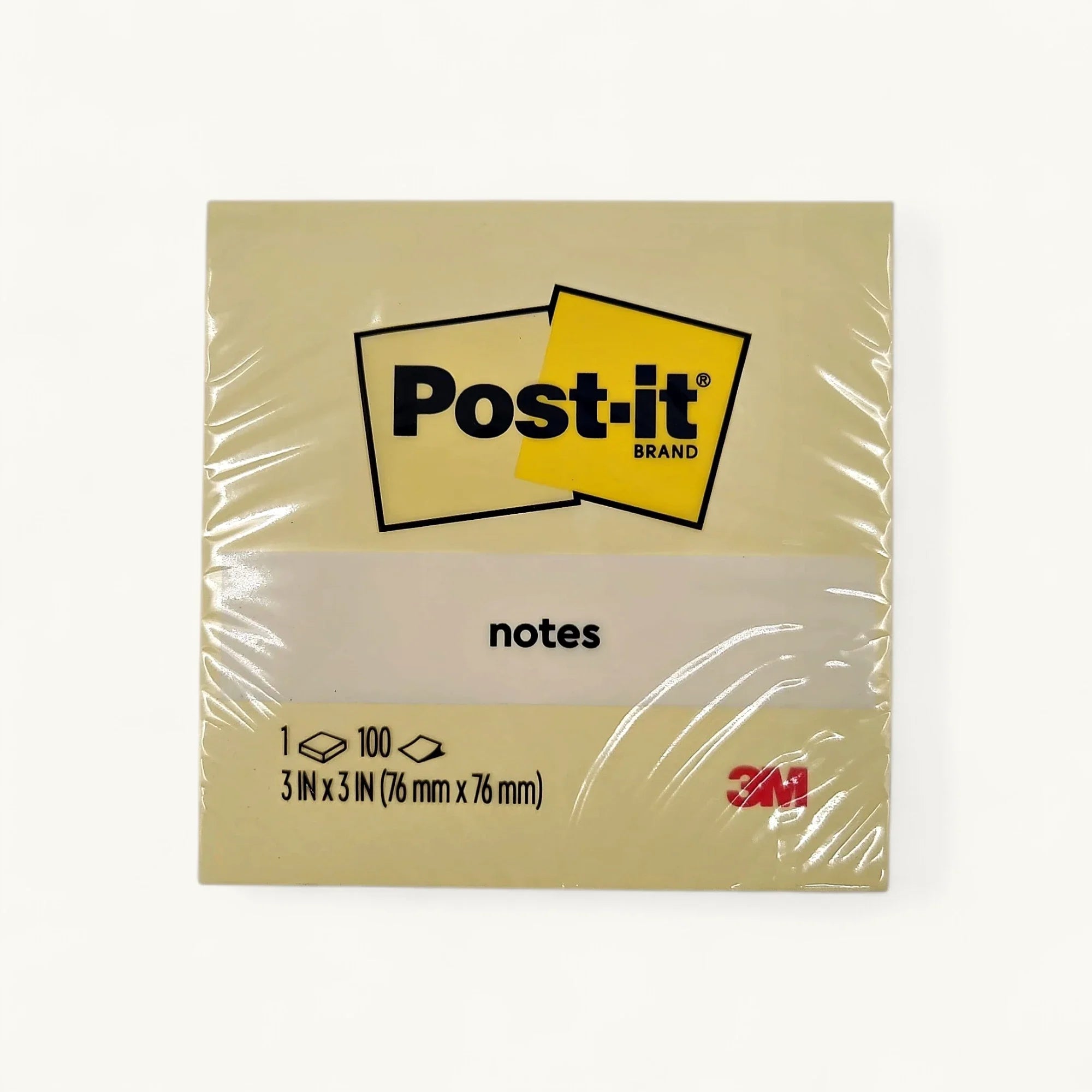 3M-Post-it-654-便條紙-75x75mm-經典黃色-辦公室無殘膠便利貼-100張裝
