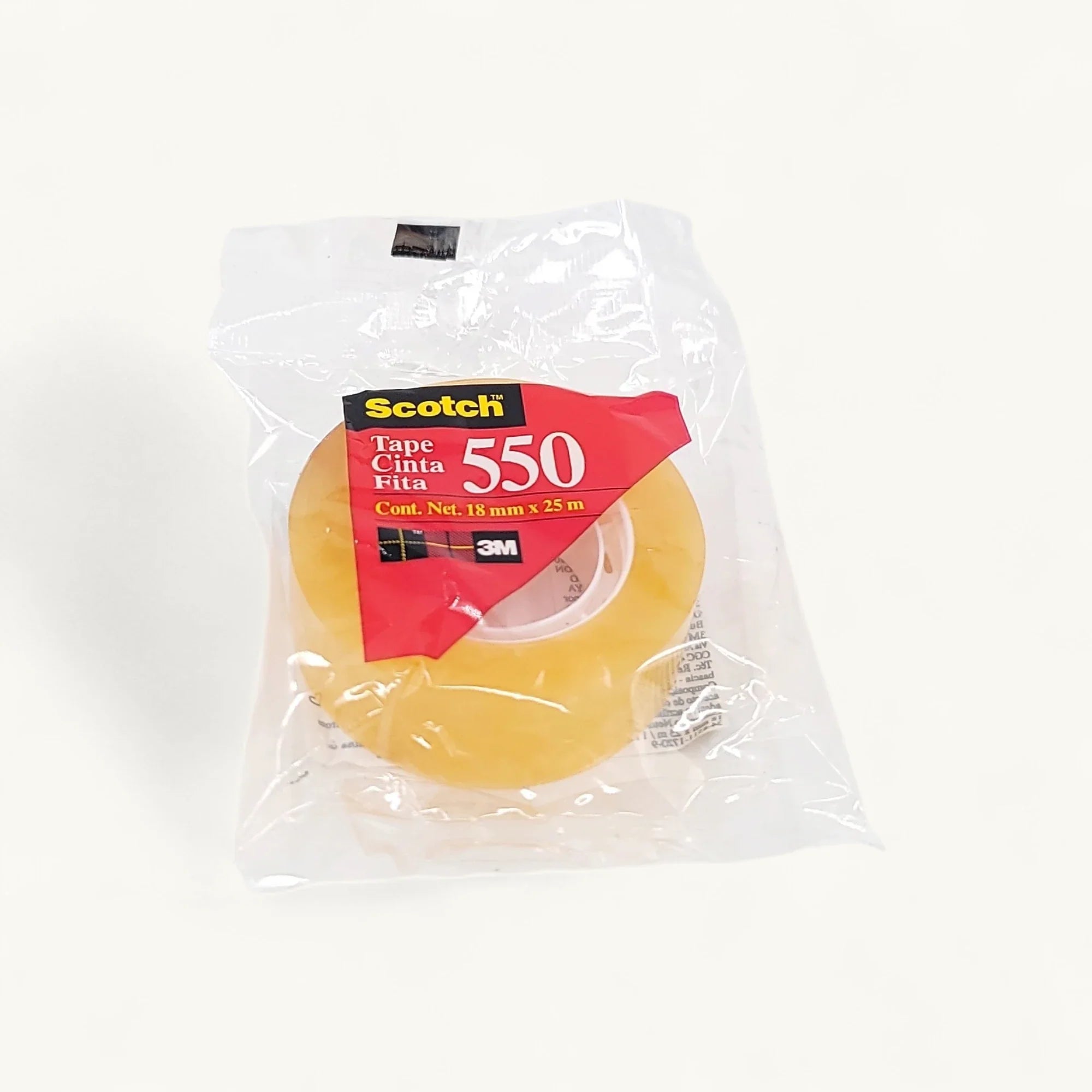 3M Scotch 550膠紙-淡黃色透明-包裝物料-18mmx25m