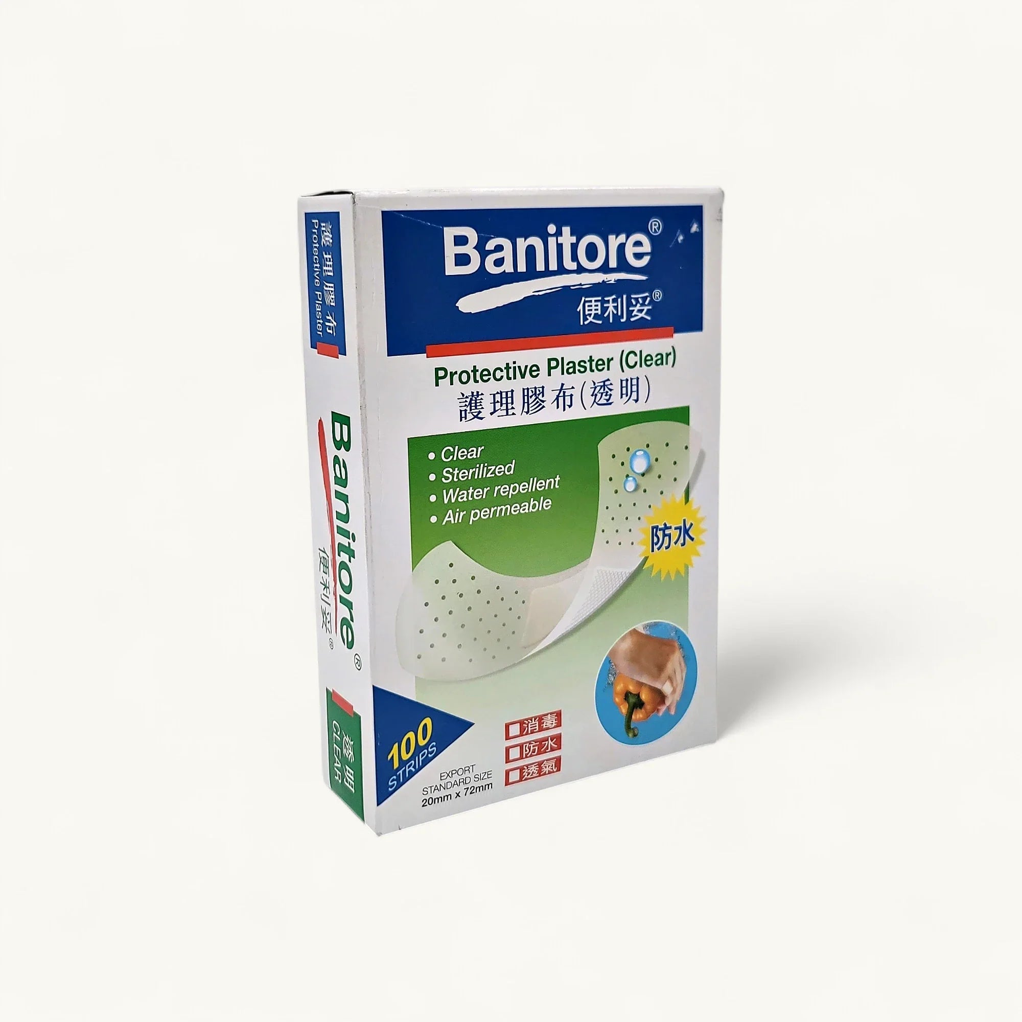 Banitore-便利妥透明護理膠布-19x72mm-急救用品-100片裝