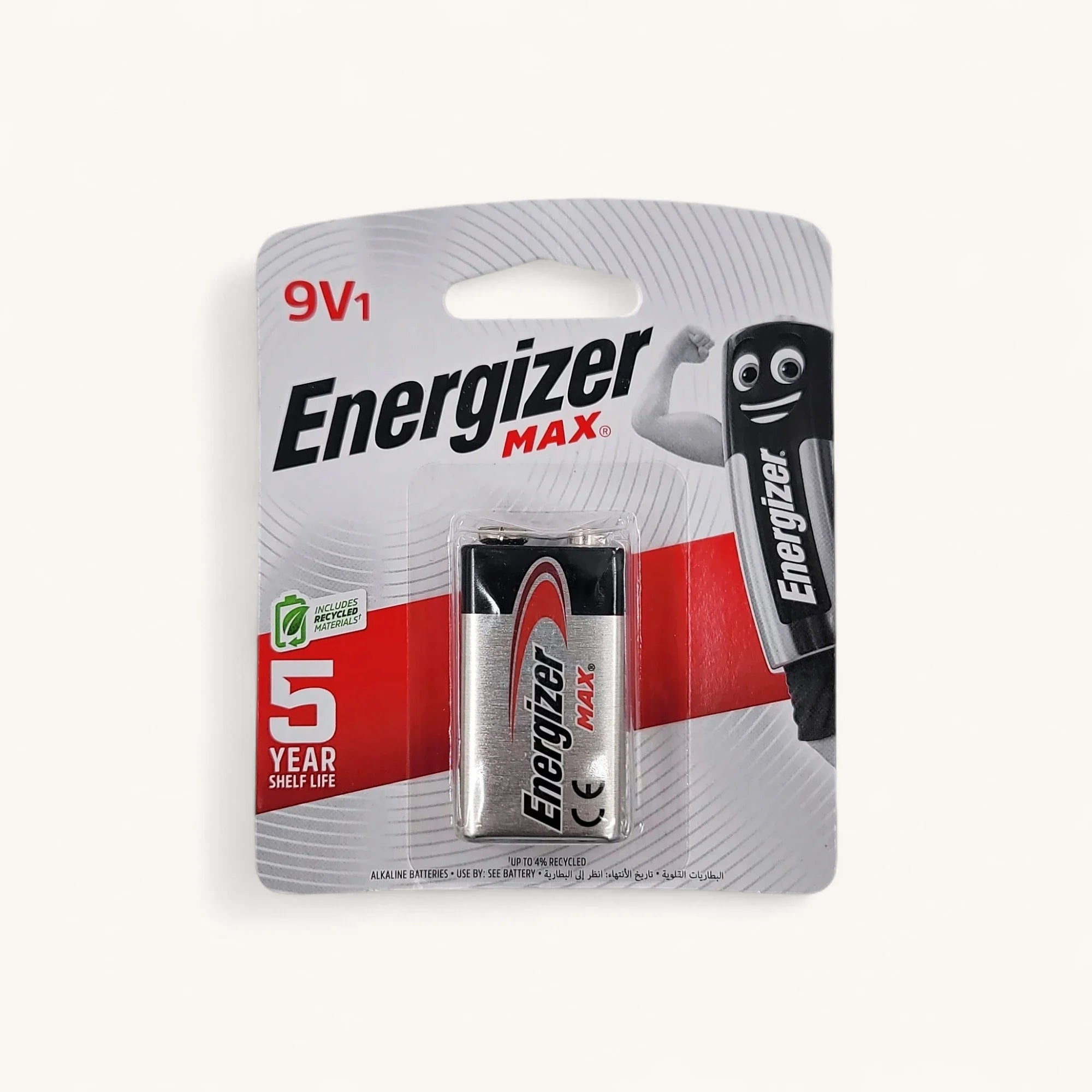 Energizer 勁量-6LF22-9V-鹼性電池-長效持久