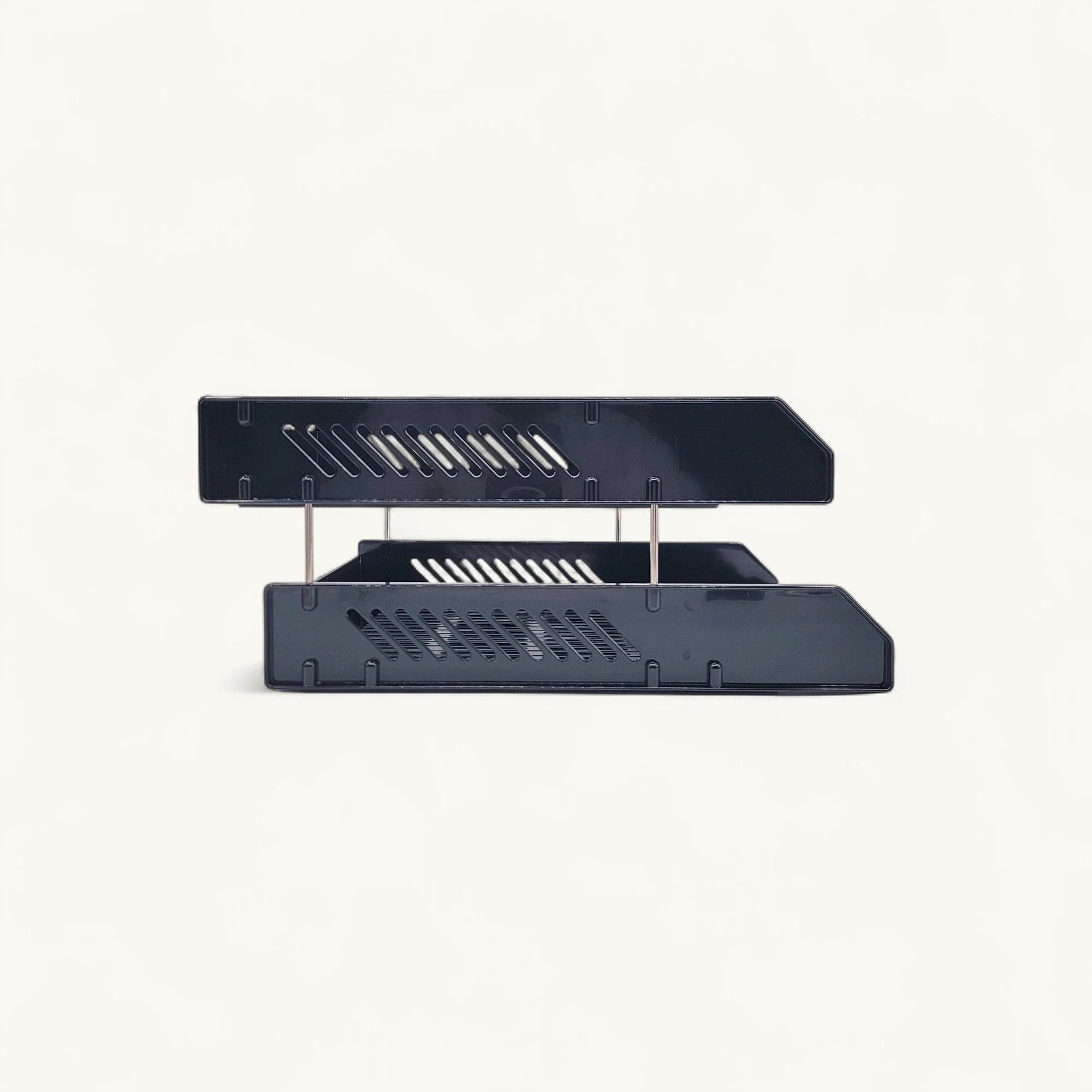 Hius-HR-223 雙層文件盤-黑色-桌面收納-A4尺寸適用