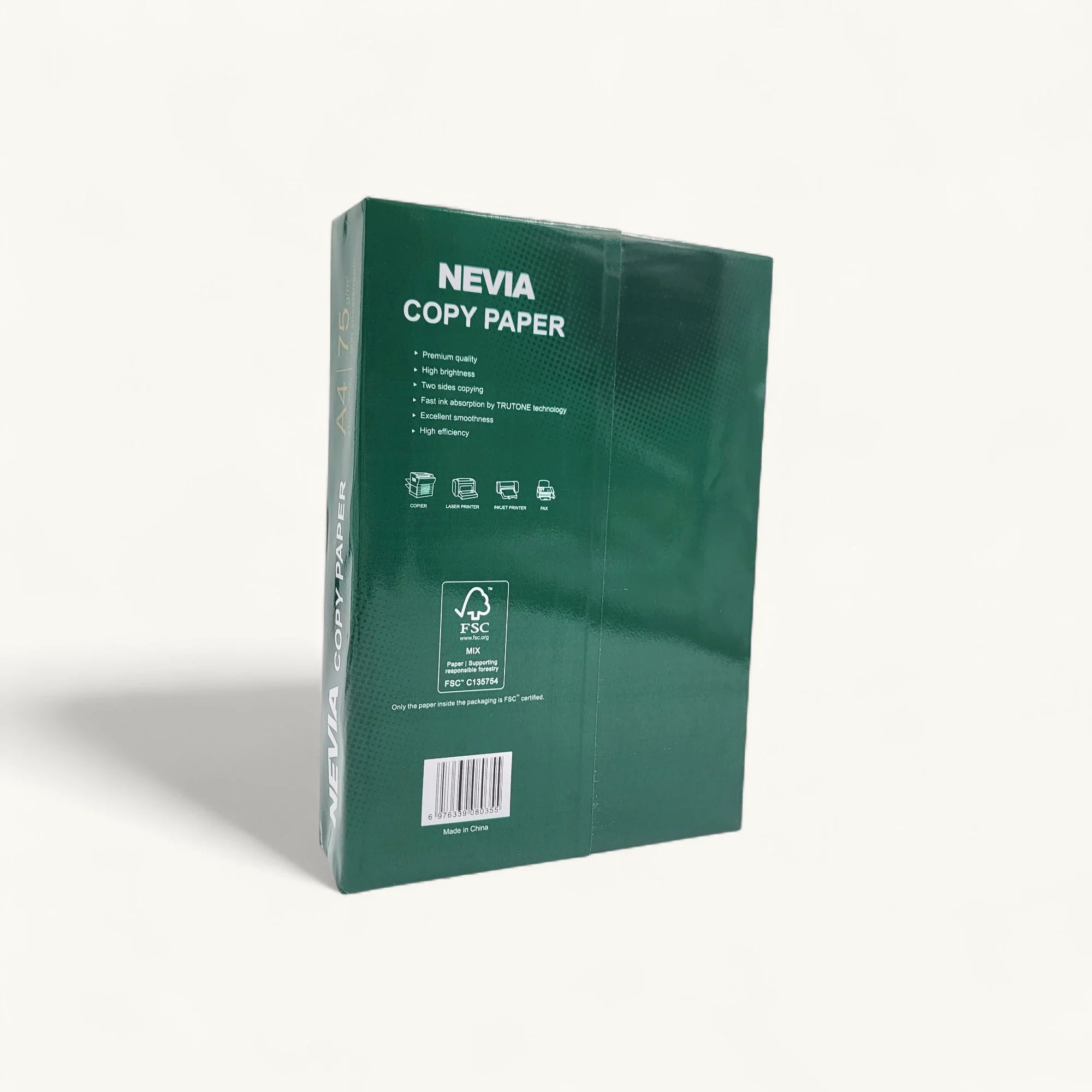 Nevia FSC 影印紙-純白色-A4尺寸辦公用紙-75克環保認證