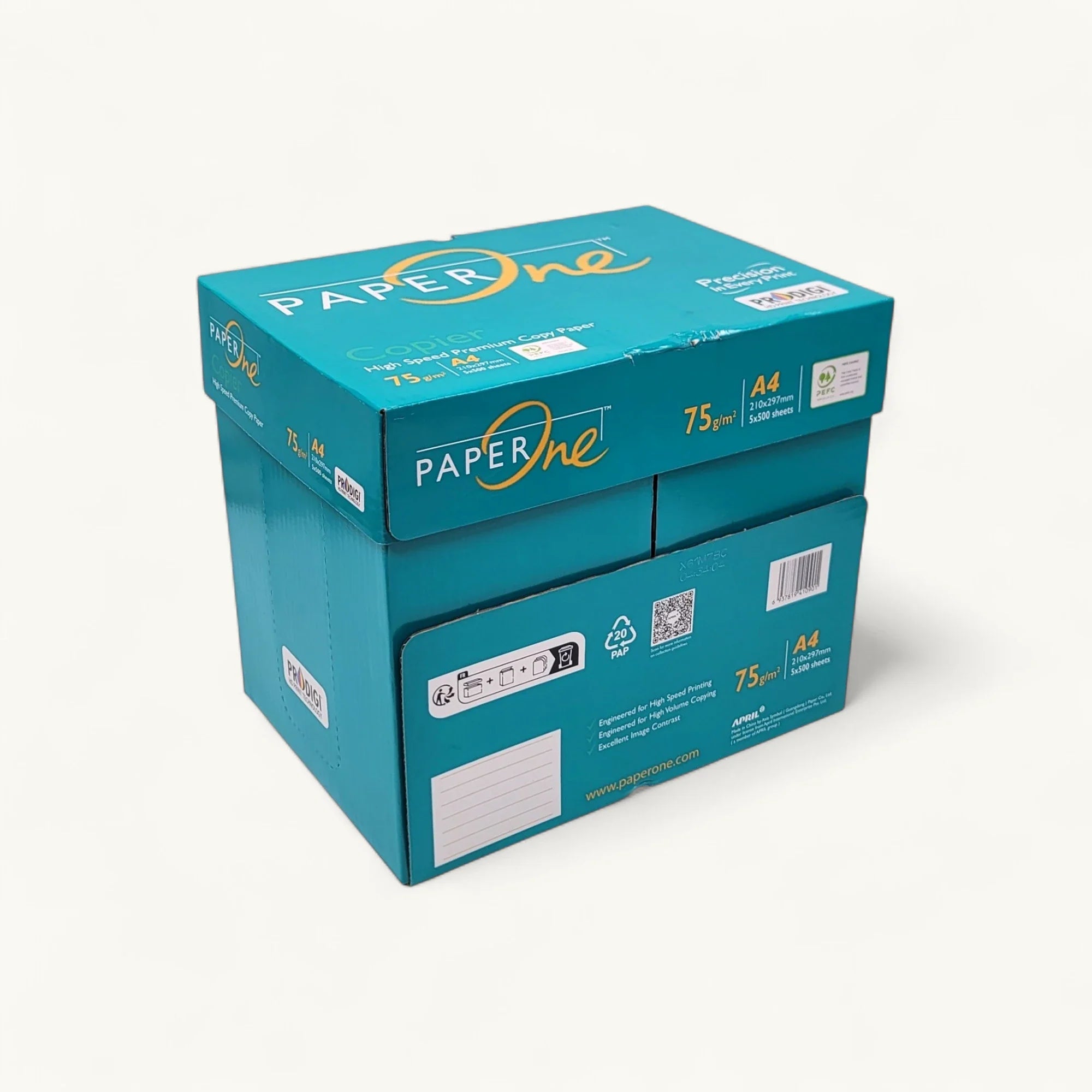 PaperOne-Copier-綠色包裝-A4-75克影印紙-PEFC認證高白度