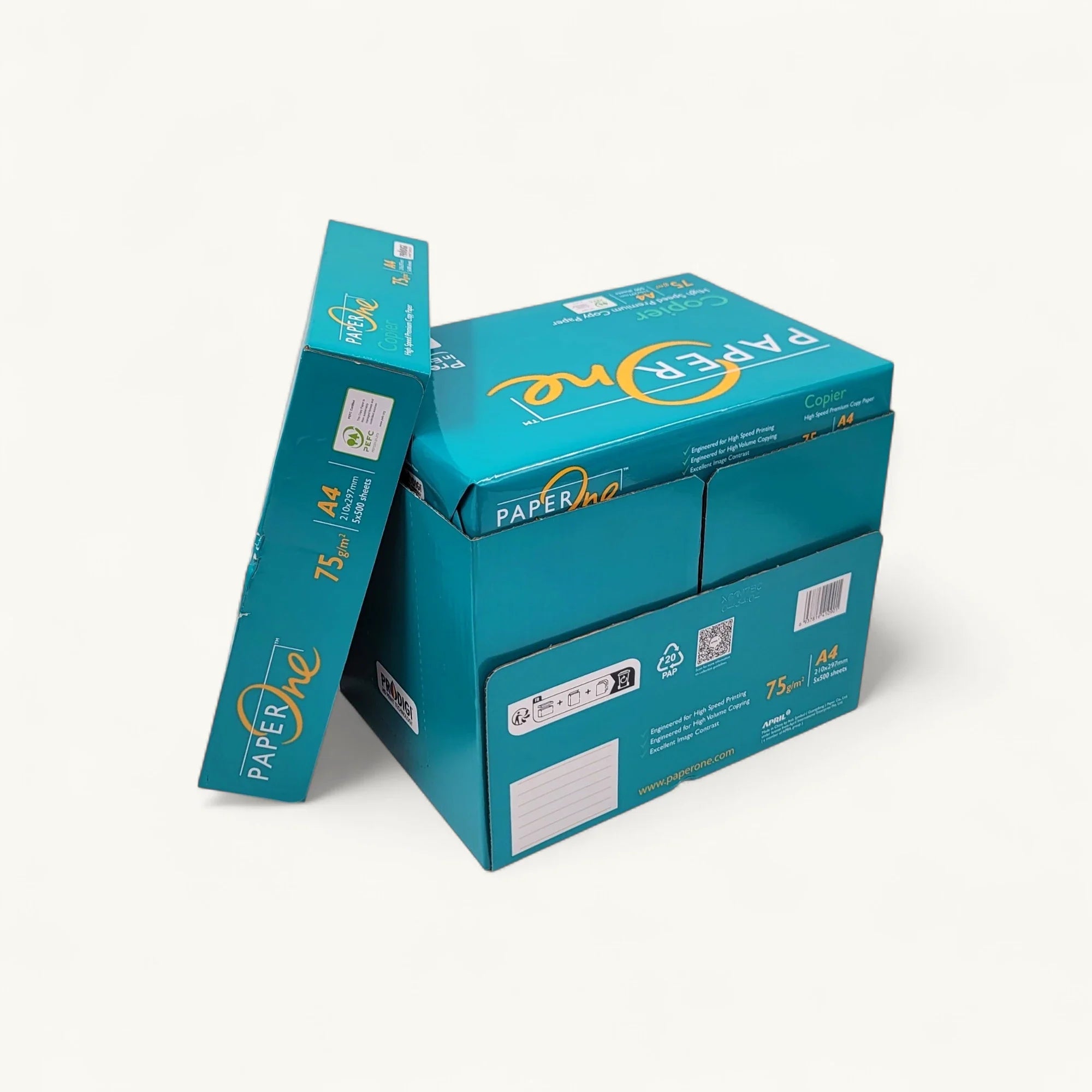 PaperOne-Copier-綠色包裝-A4-75克影印紙-PEFC認證高白度
