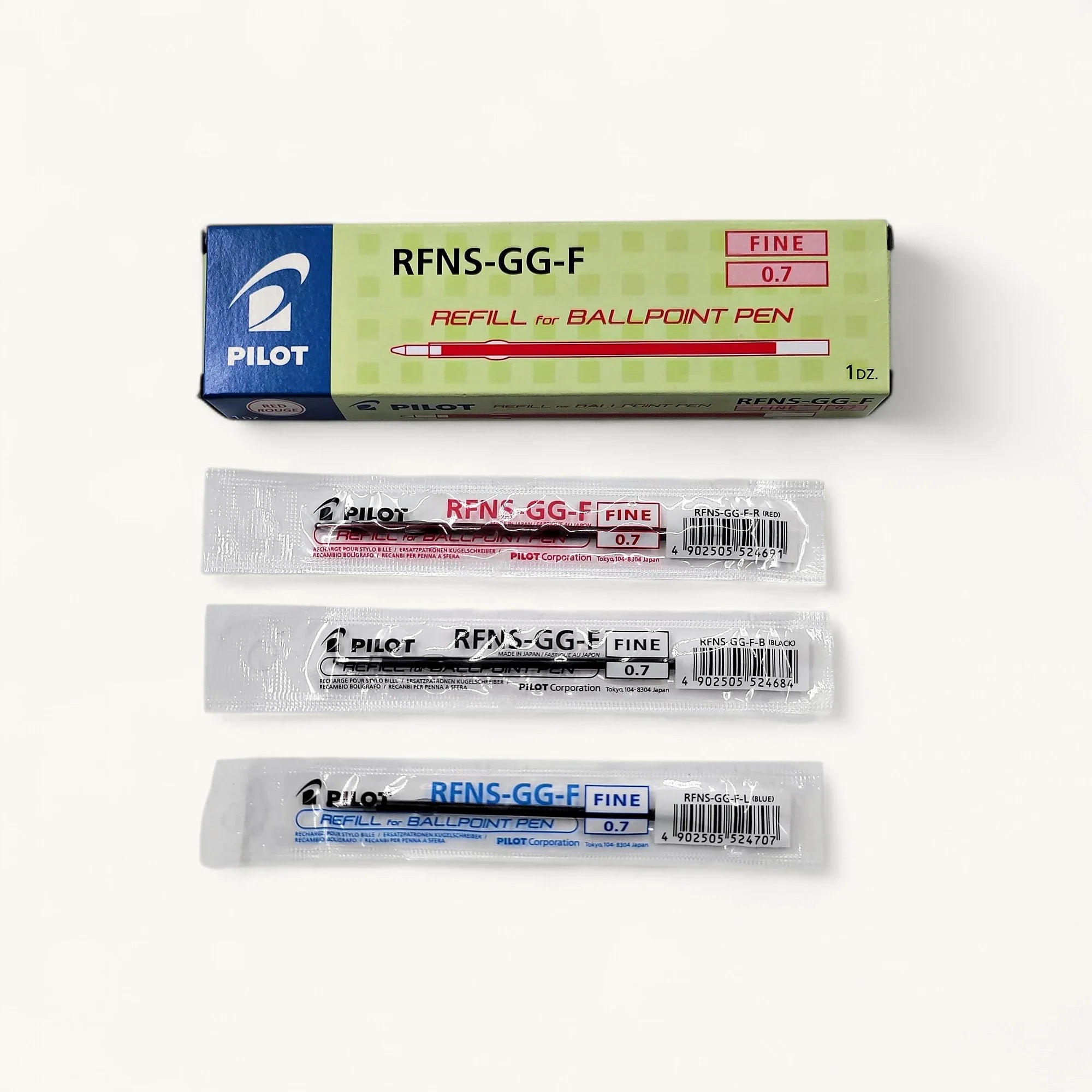 Pilot 百樂 RFNS-GG-F 紅色 0.7mm 原子筆芯-短芯