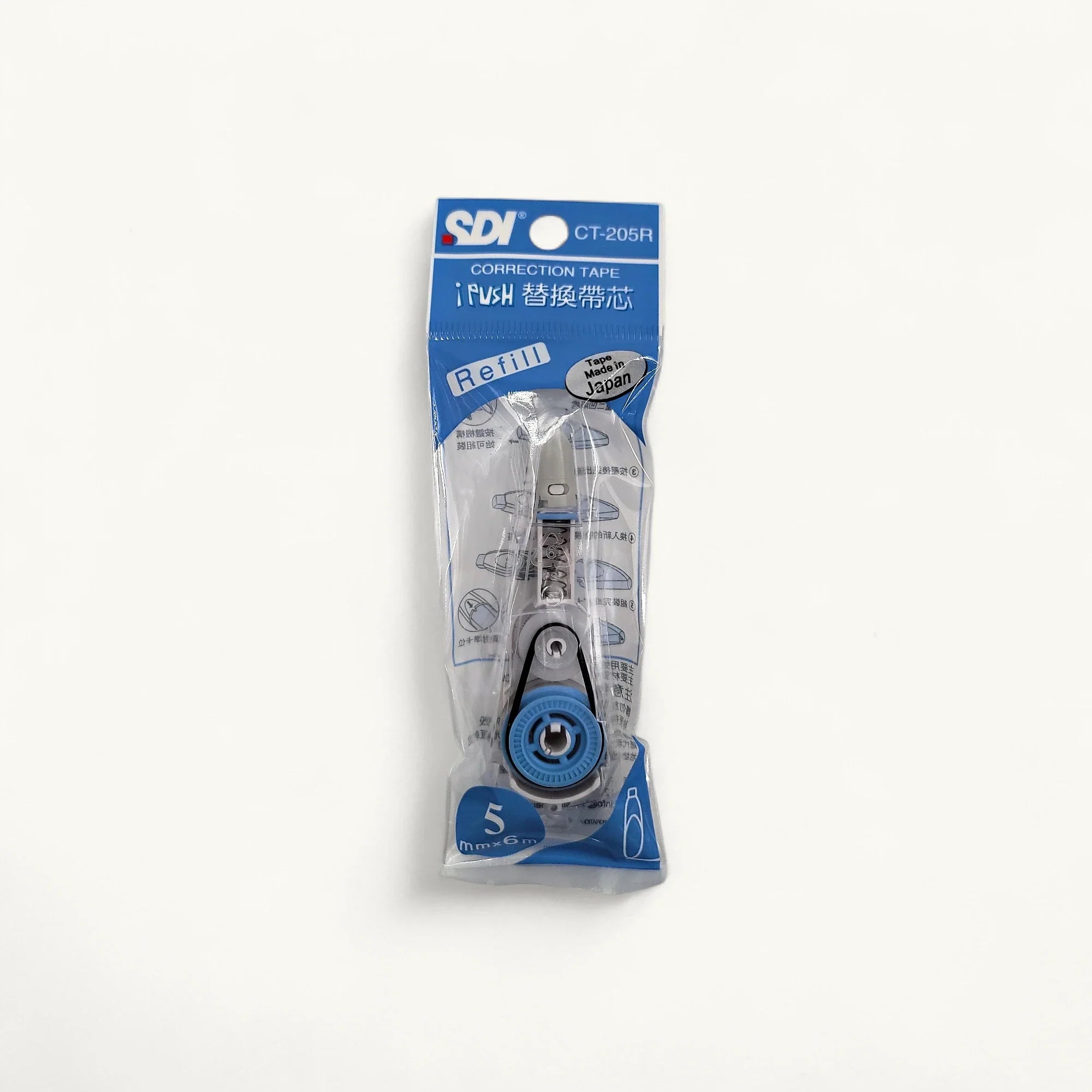 SDI 手牌 CT-205R i-PUSH修正帶替芯-5mm-x-6M