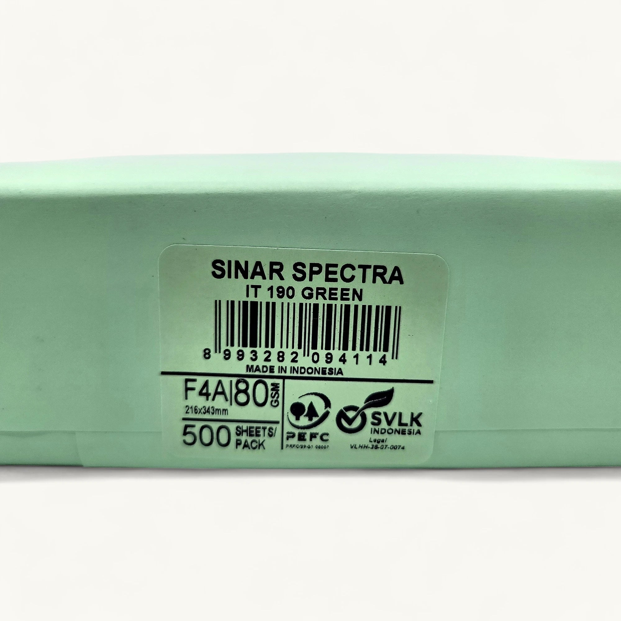 Sinar Spectra 8395-IKC-01-04-綠色顏色影印紙-適用雙面打印-F4A尺寸-80gsm厚度