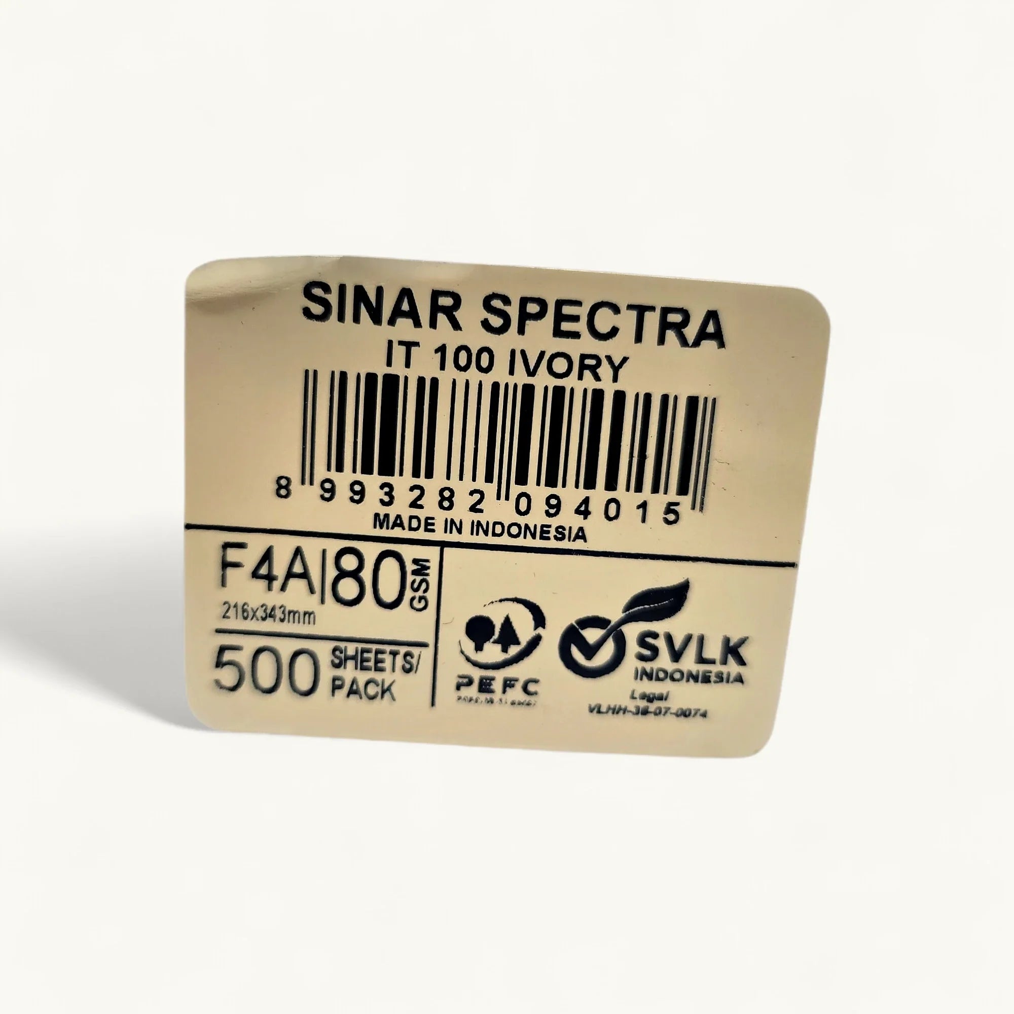 Sinar Spectra 8395-IKC-04-25 象牙色高品質影印紙-F4A尺寸與80克厚度