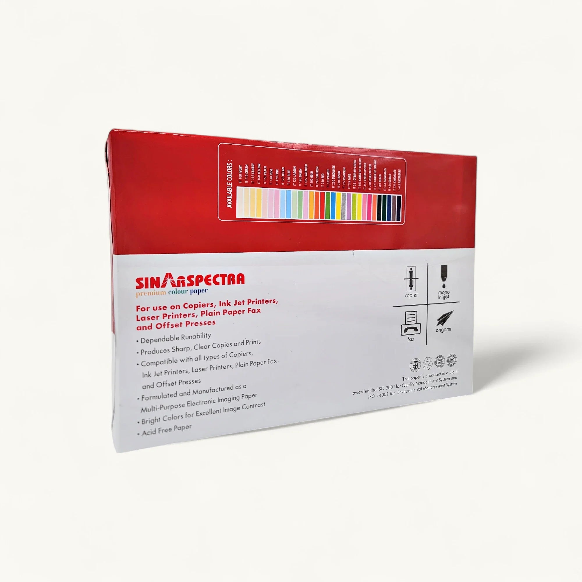 Sinar Spectra IT130-A3尺寸 80g厚度-蘋果綠色-彩色影印紙-500張包裝