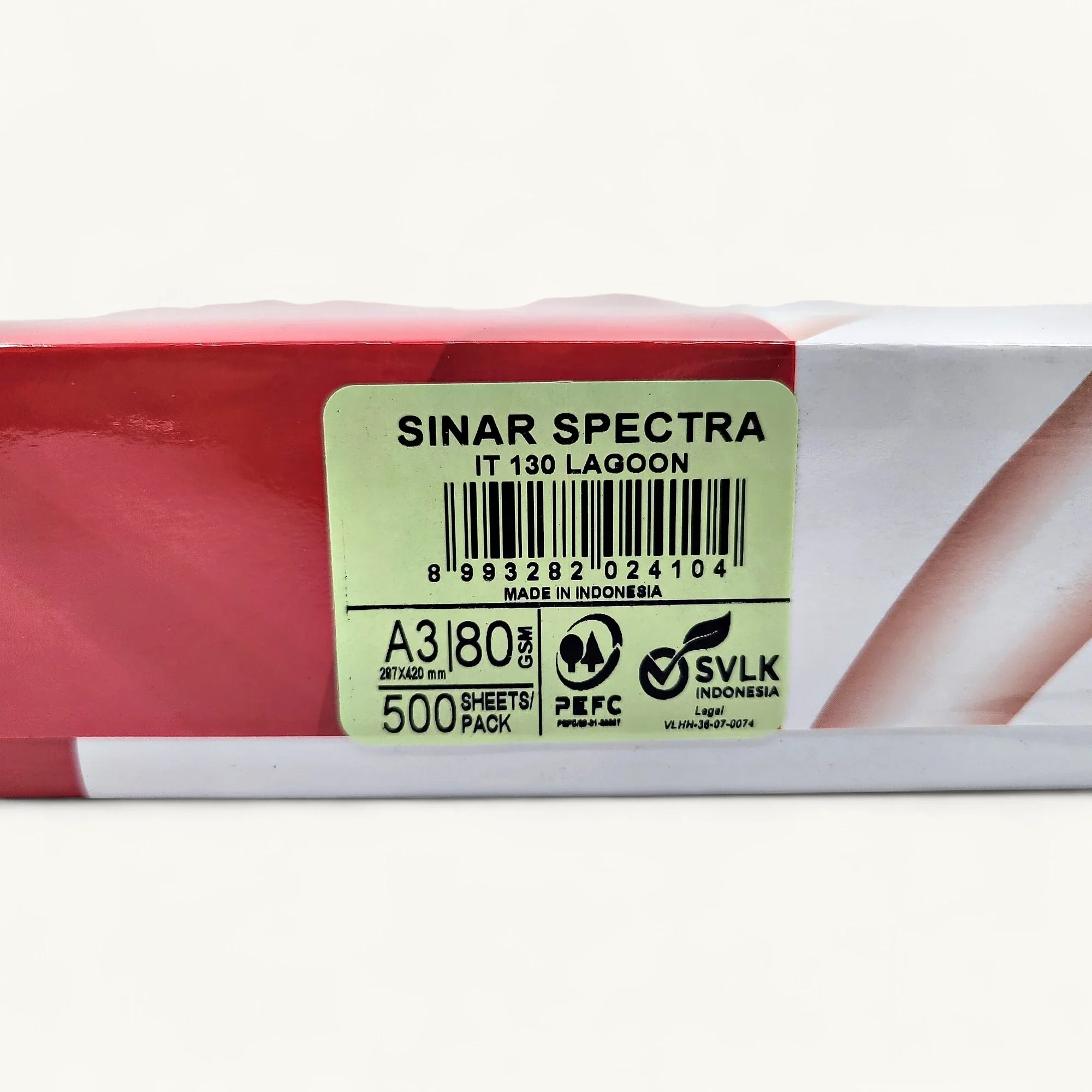 Sinar Spectra IT130-A3尺寸 80g厚度-蘋果綠色-彩色影印紙-500張包裝