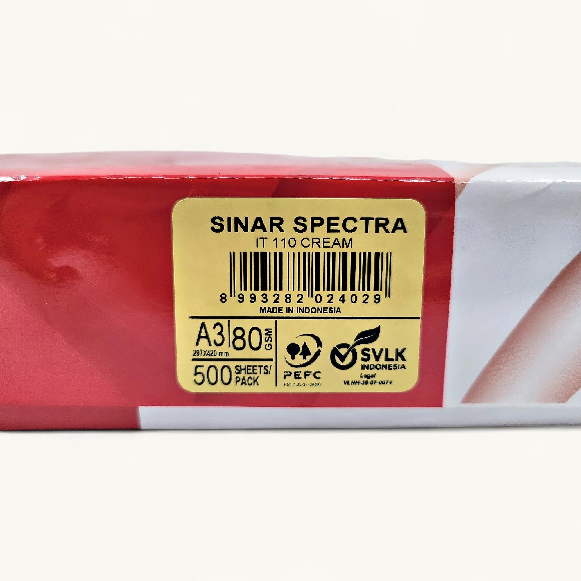 Sinar Spectra A3 80gsm顏色紙-奶白色彩色影印紙-PEFC森林環保認證