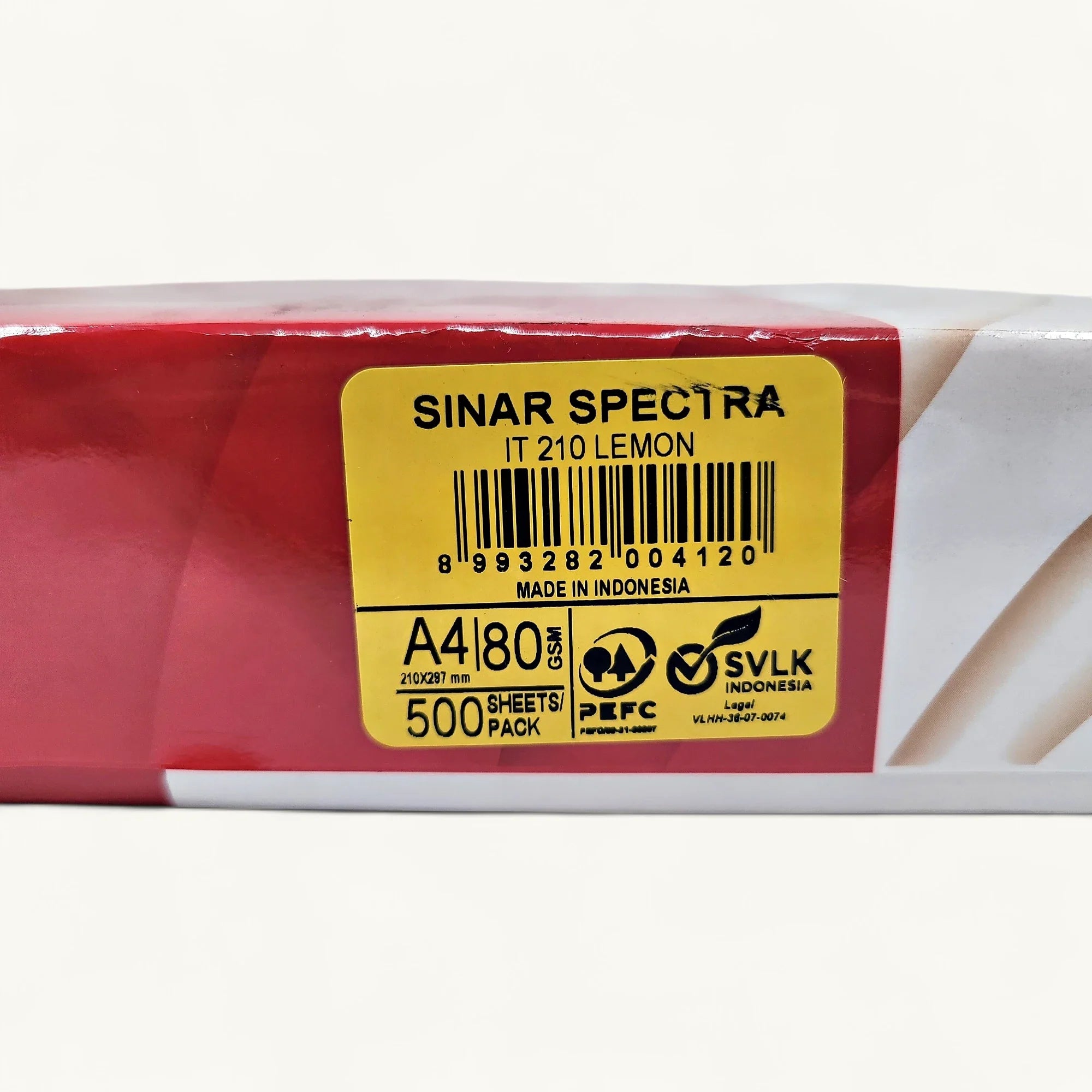 Sinar Spectra A4 80gsm-檸檬黃色-影印紙-500張裝