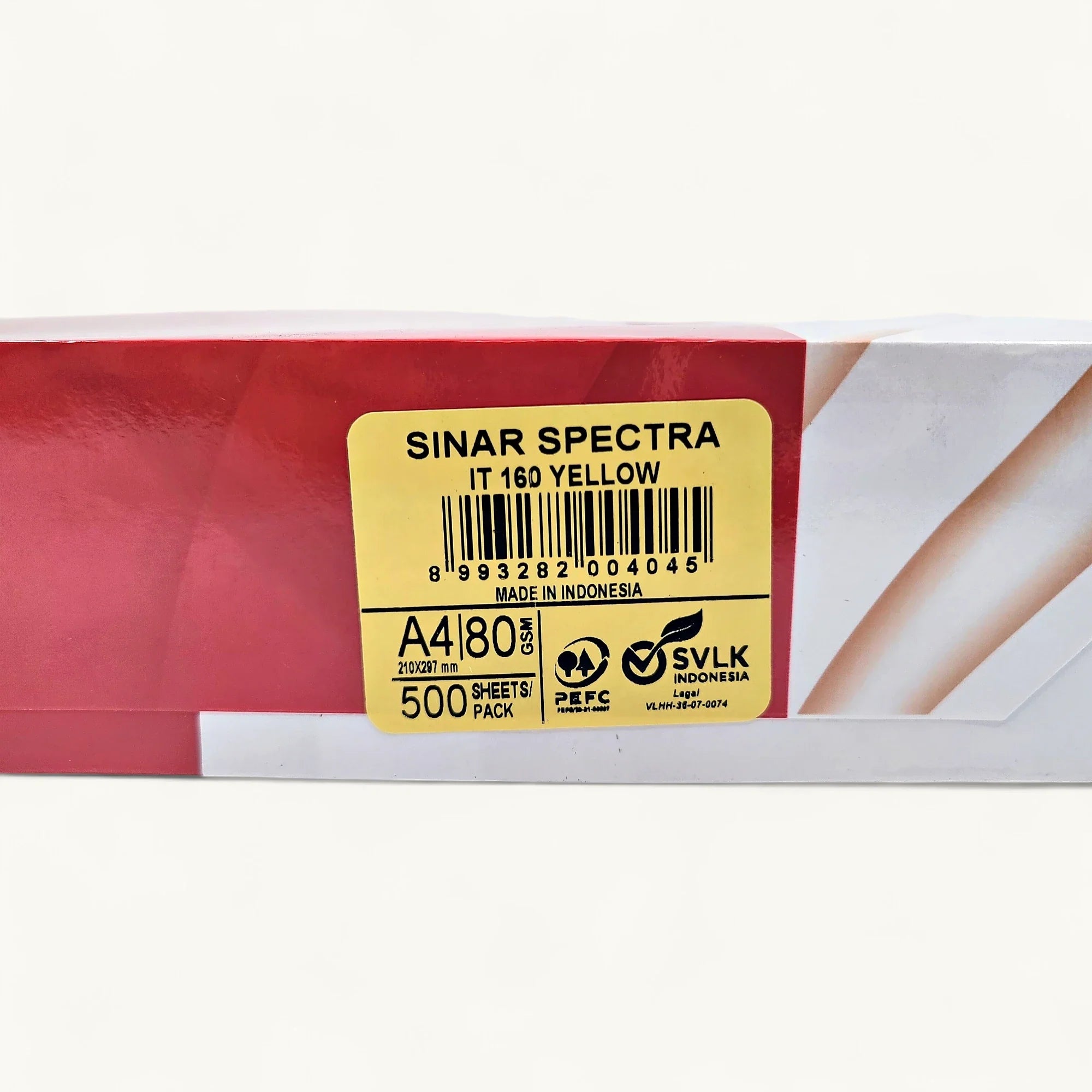 Sinar Spectra-A4 80gsm-黃色-彩色影印紙-PEFC認證