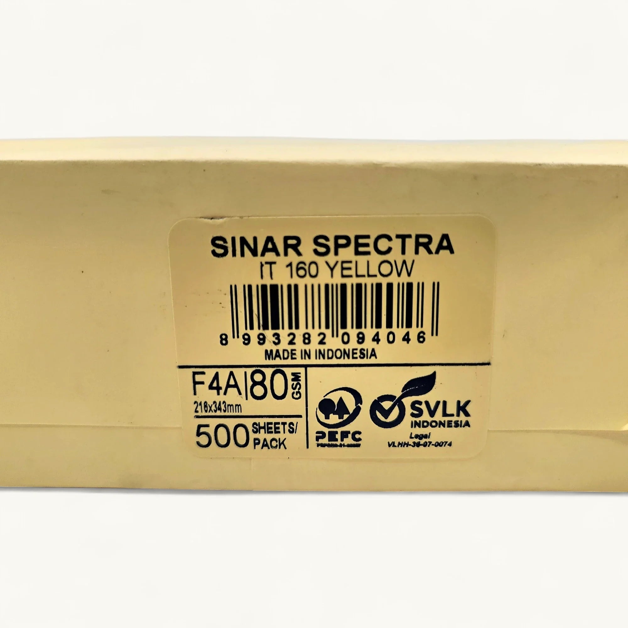 Sinar Spectra F4A-黃色紙-80g-雙面打印不透底-彩色影印紙