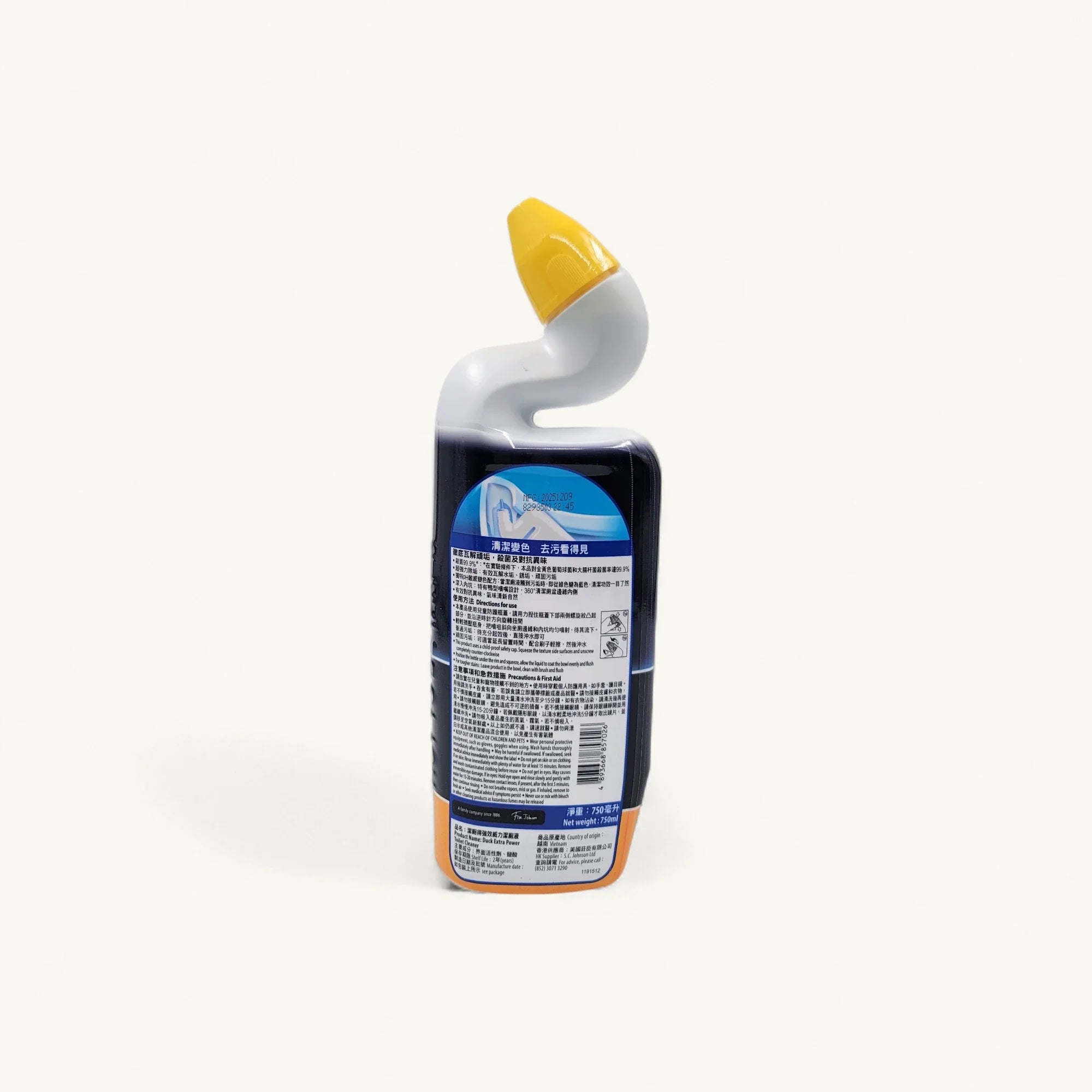 Toilet Duck 潔廁得-NH0565-強力潔廁液-750ml-廁所清潔劑-殺菌99.9%