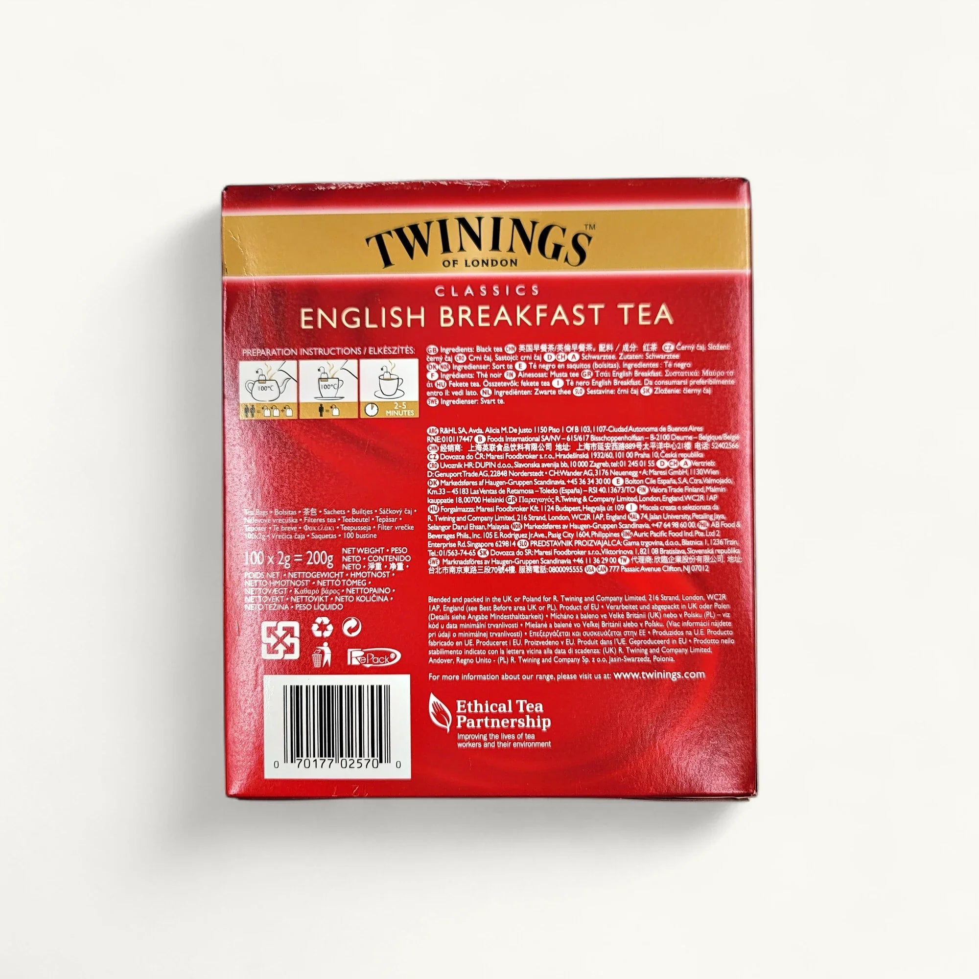 Twinings-英國早餐紅茶-100包裝-茶水間飲品-經典醇厚