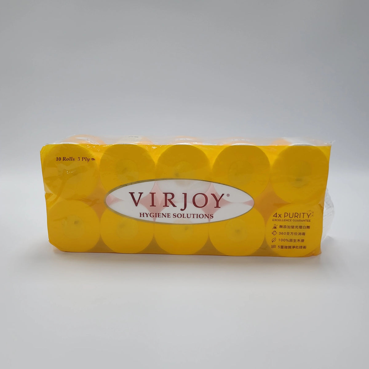 Virjoy-唯潔雅-Y212UN-3層卷裝廁紙-黃色包裝-135g-原箱100卷