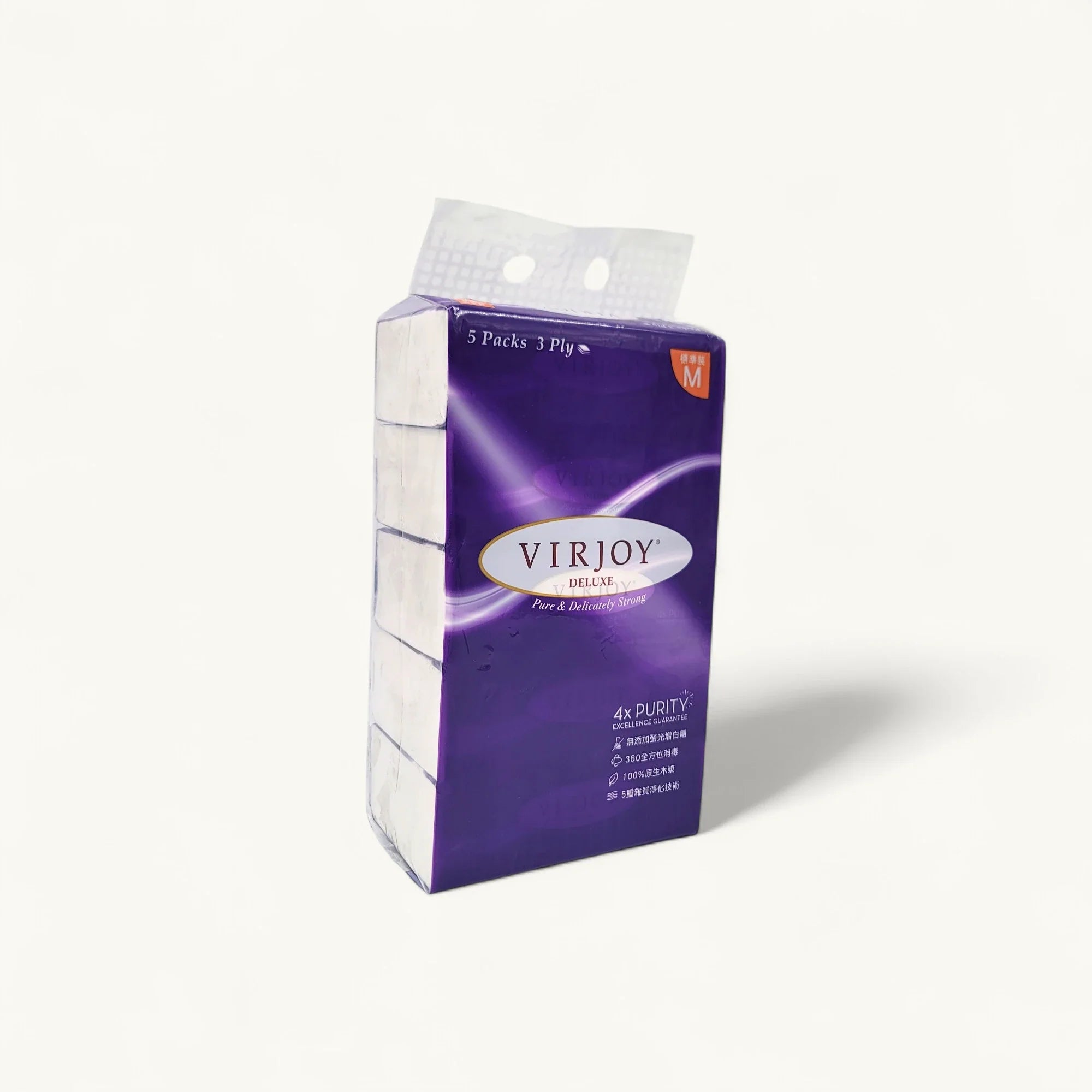 Virjoy-唯潔雅-YR350VPXN-原生木漿-3層軟抽面紙-每包100張規格